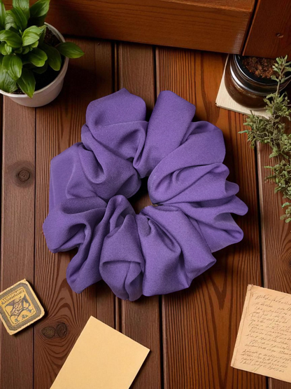 SilkSway Purple XL Scrunchies | Premium Silk Satin Scrunchies | XL