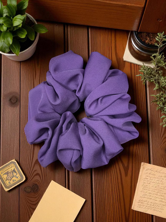 SilkSway Purple XL Scrunchies | Premium Silk Satin Scrunchies | XL