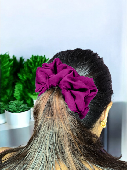 SilkSway Premium Satin Scrunchie – Rich Wine (XL)
